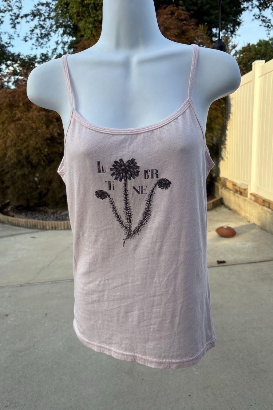 Libertine Vtg cami Sleeveless Tank Top Light Pink Size Large y2k whimsigoth